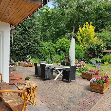 Grosszuegige Ferienwohnung Am Waldesrand Im Seenland Lauta Bagian luar foto