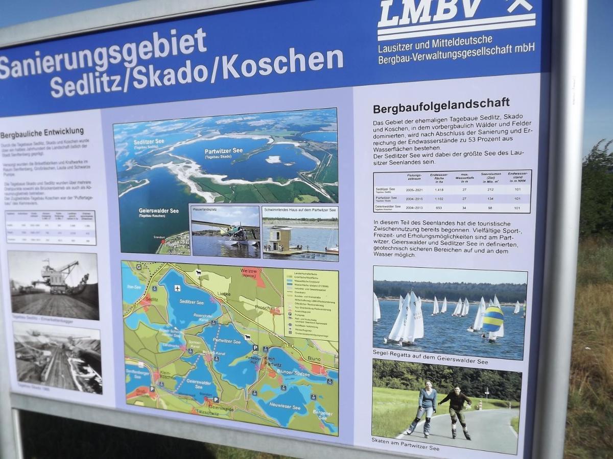 Grosszuegige Ferienwohnung Am Waldesrand Im Seenland Lauta Bagian luar foto